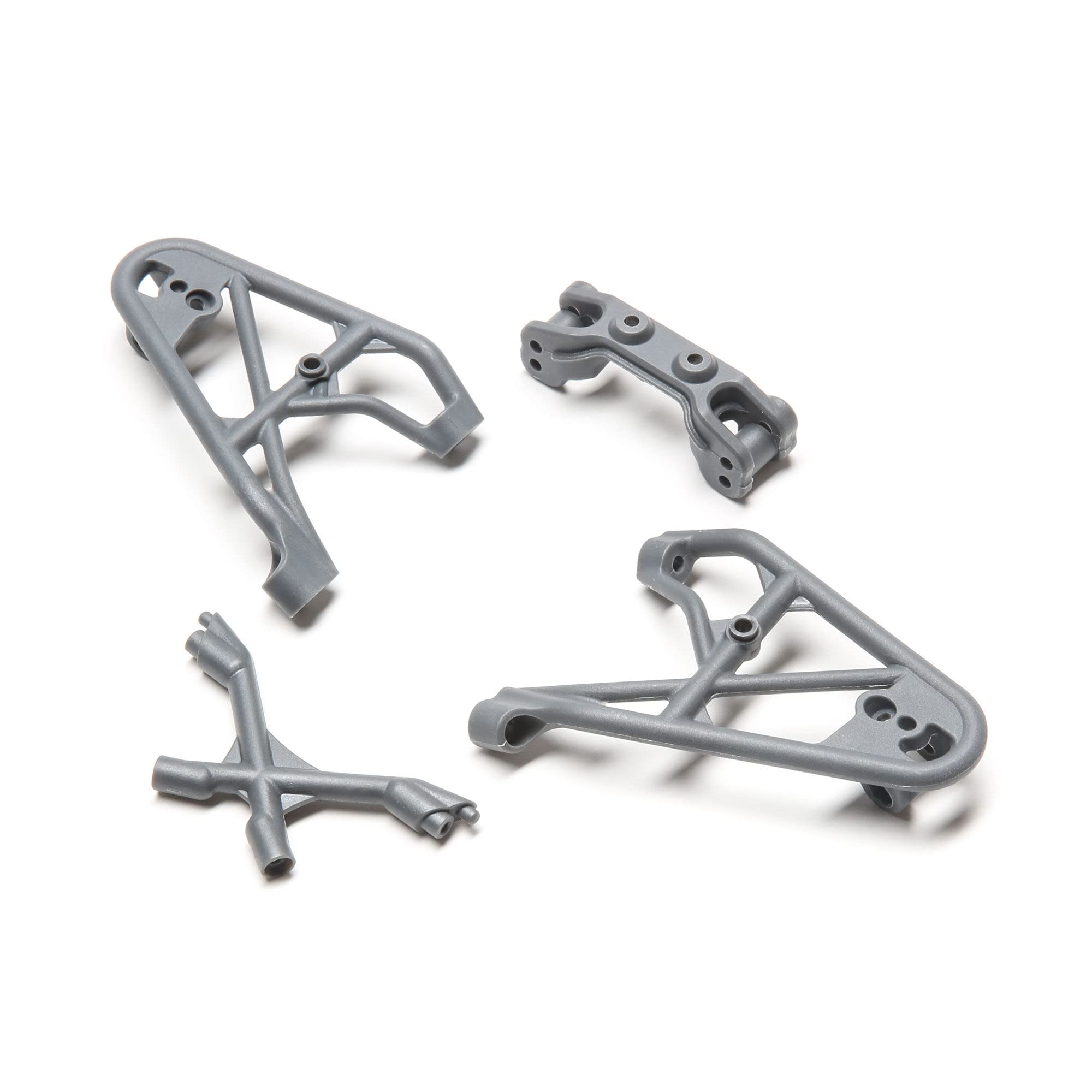 Losi LOS231039 Fr Shk Tower/Brace & Camber Link Mnt,Gray: 1/10 Rock Rey