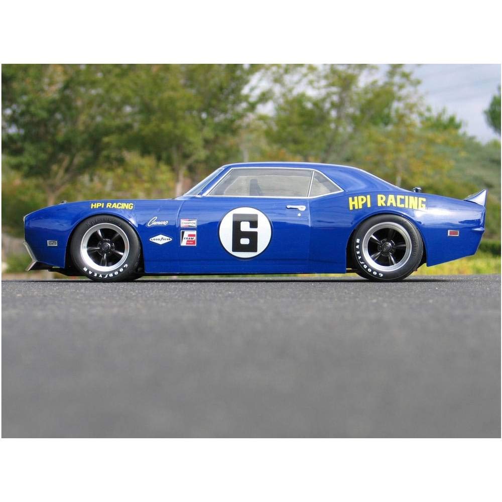 HPI Racing 118010 1968 Chevrolet Camaro Body, Clear (200/210mm) Wheelbase 255mm