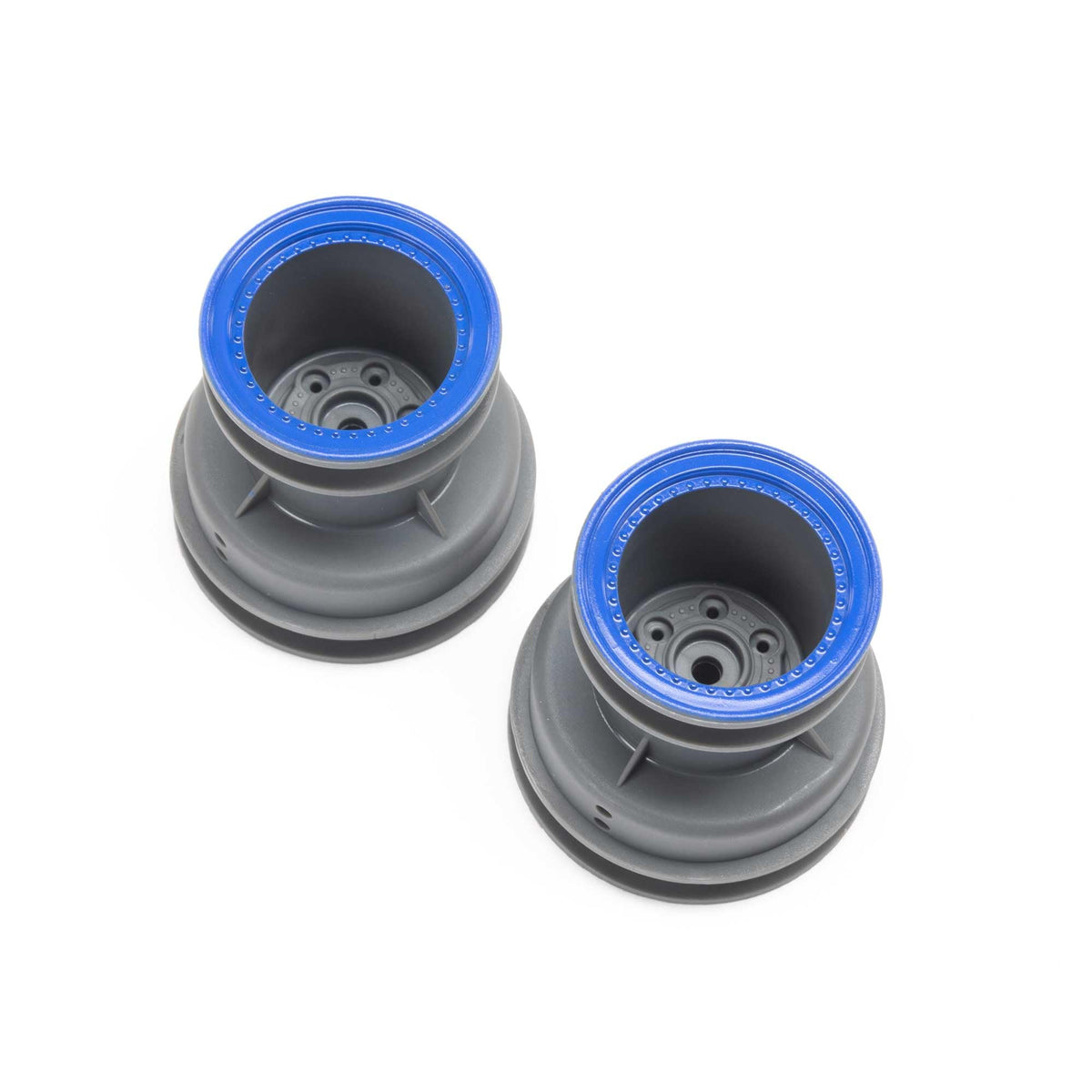 Losi LOS41046 MT Wheel, Blue Beadlock, Lt Grey(2): Mini LMT