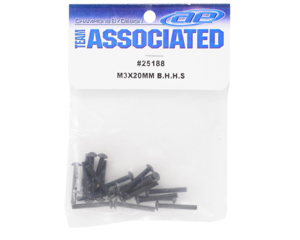 Team Associated 25188 Button Head Hex Screw M3x20mm (20)