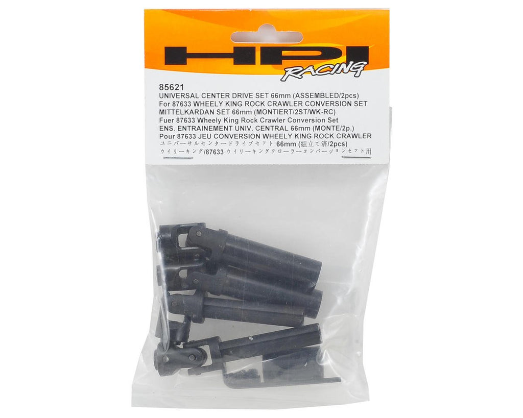 HPI Racing 85621 Universal Center Drive Set 66mm(Assembled/2pcs) (Wheely