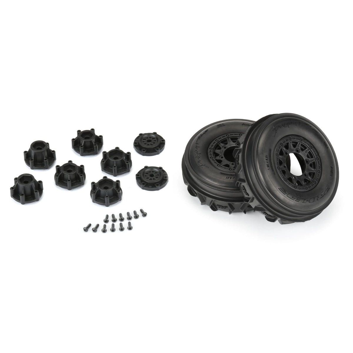 Pro-Line 1021210 1/10 Dumont Fr Paddle/Rib 2.2"/3.0" SC 12mm Black Raid (2)