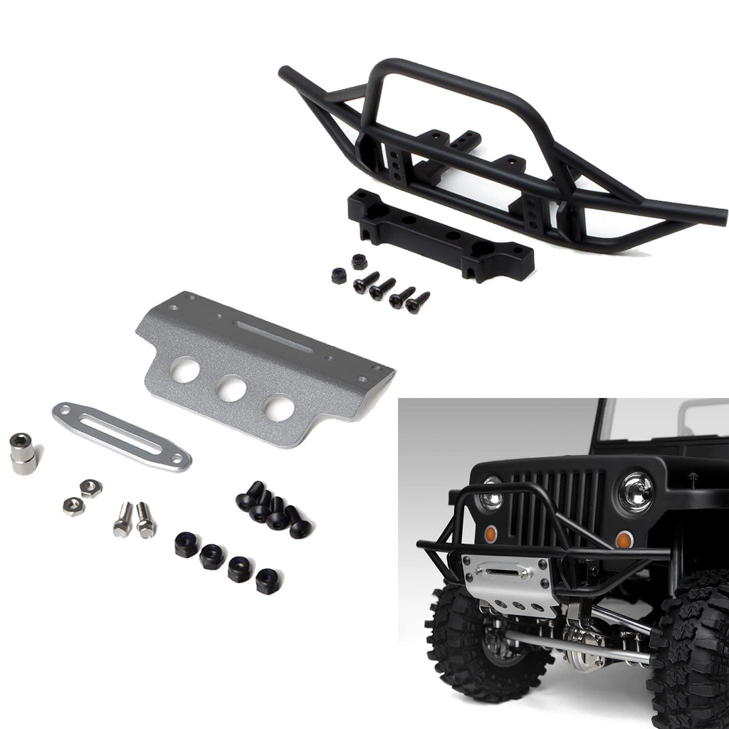 Gmade 30009 GS01 Front Tube Bumper with Skid Plate, Silver