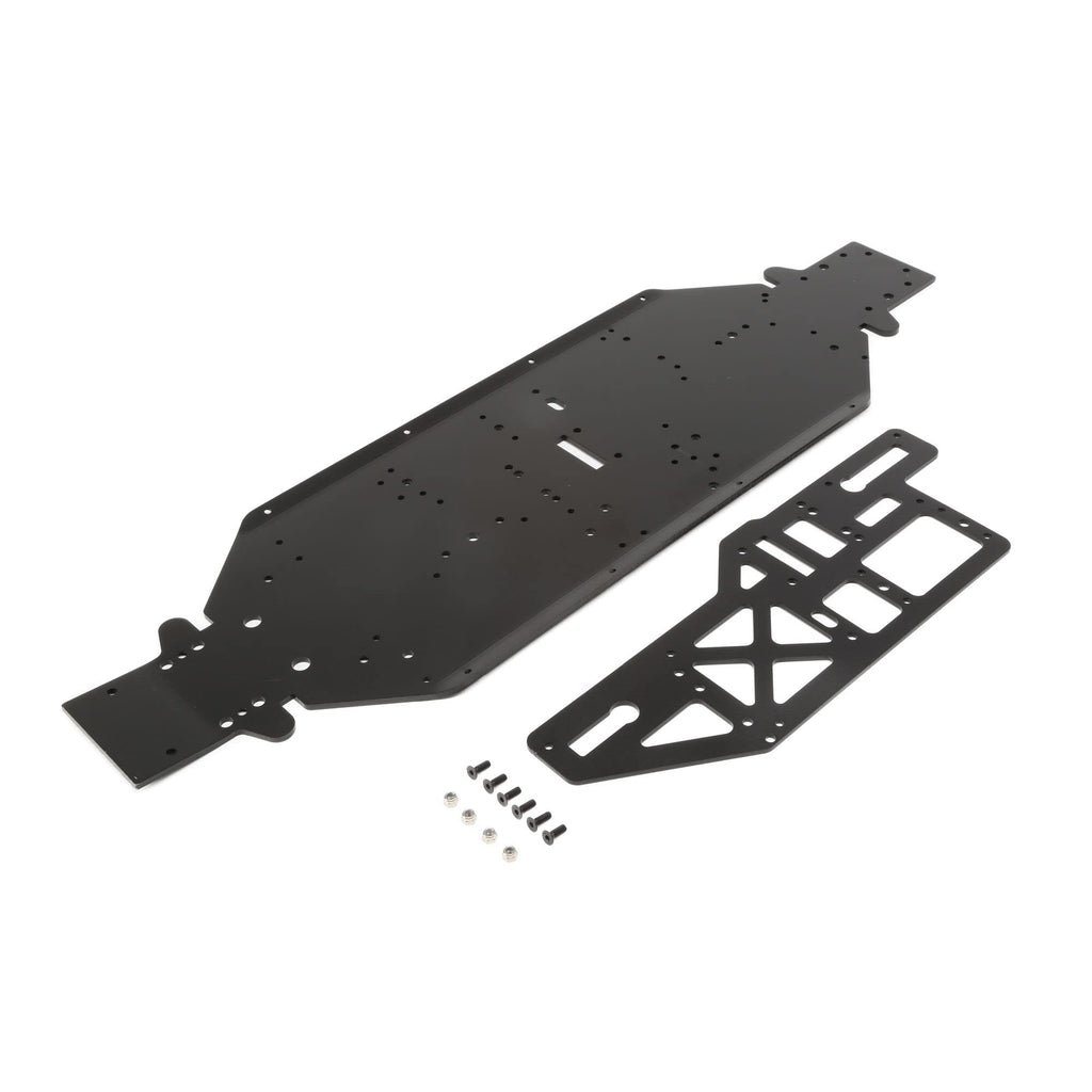 Losi LOS251050 Chassis w/Brace plate, 4mm, Black: DBXL-E
