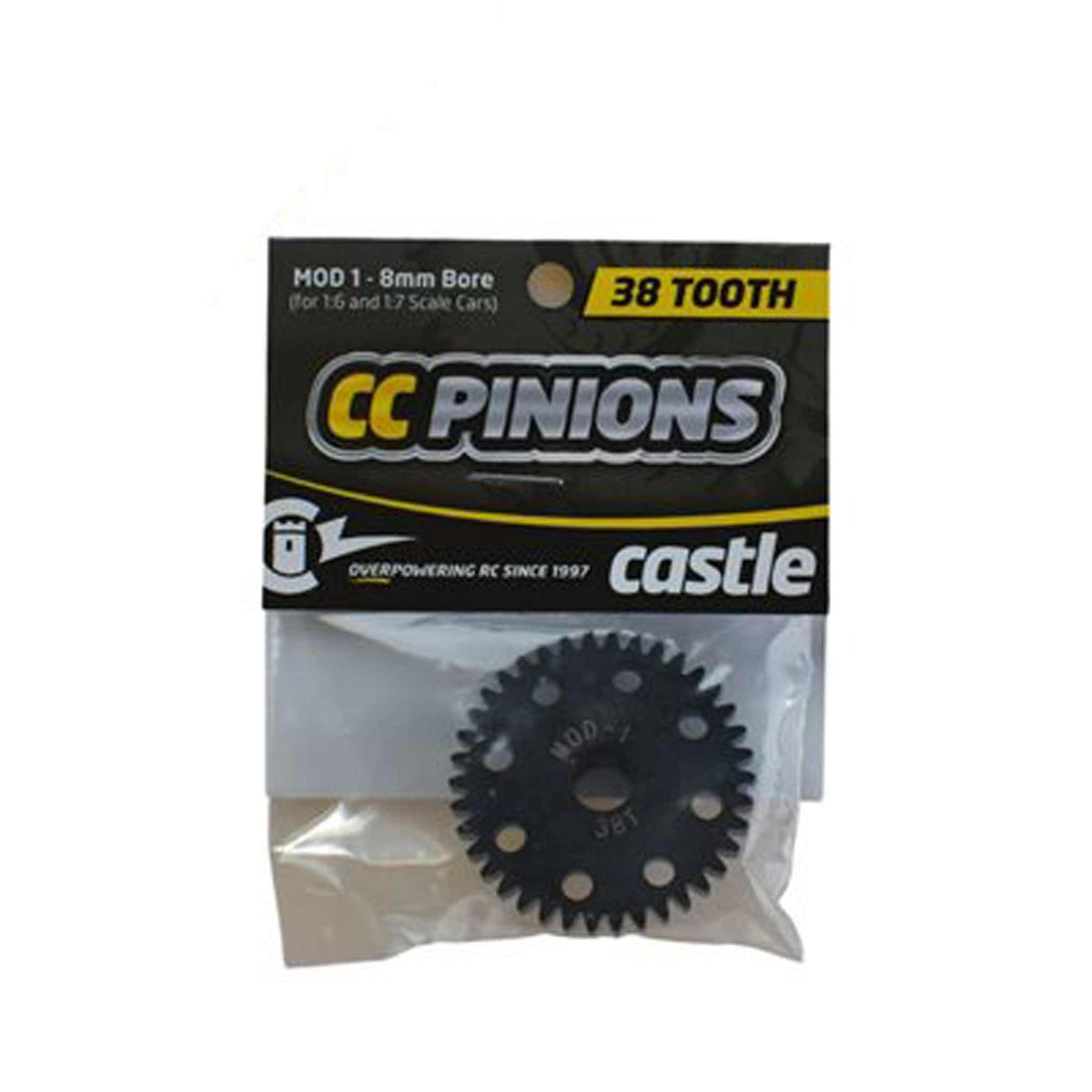 Castle Creations 10006535 CC PINION 38T-MOD 1 8MM BORE