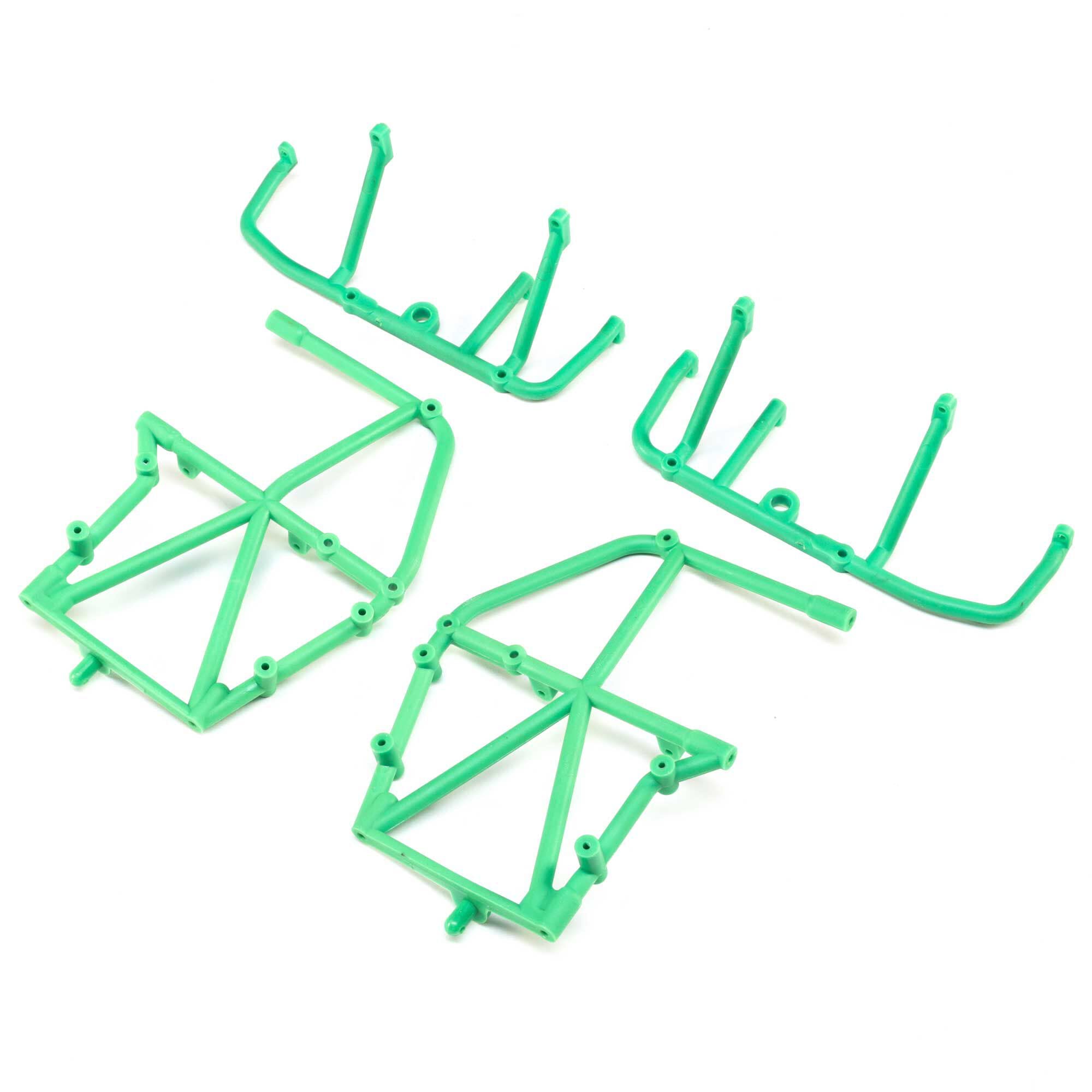 Losi LOS241039 Side Cage and Lower Bar, Green: LMT