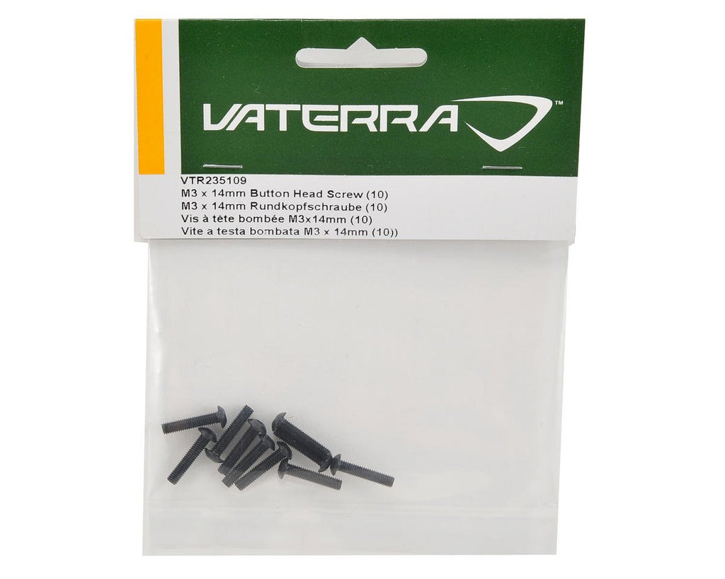 Vaterra VTR235109 M3x14mm Button Head Screw/10 1/10 V100 Cars & Twin Hammers 1.9