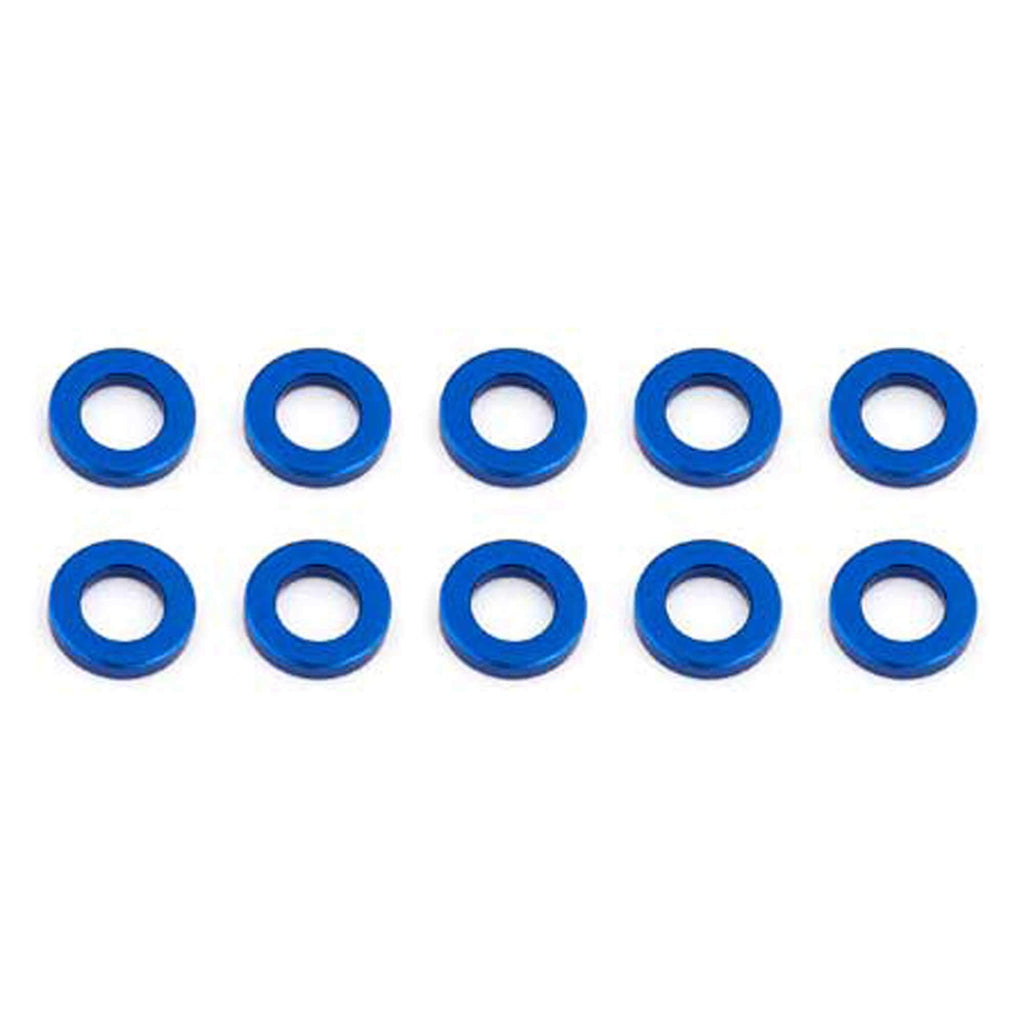 Team Associated 31382 Ballstud Washers, 5.5x1.0 mm, blue aluminum
