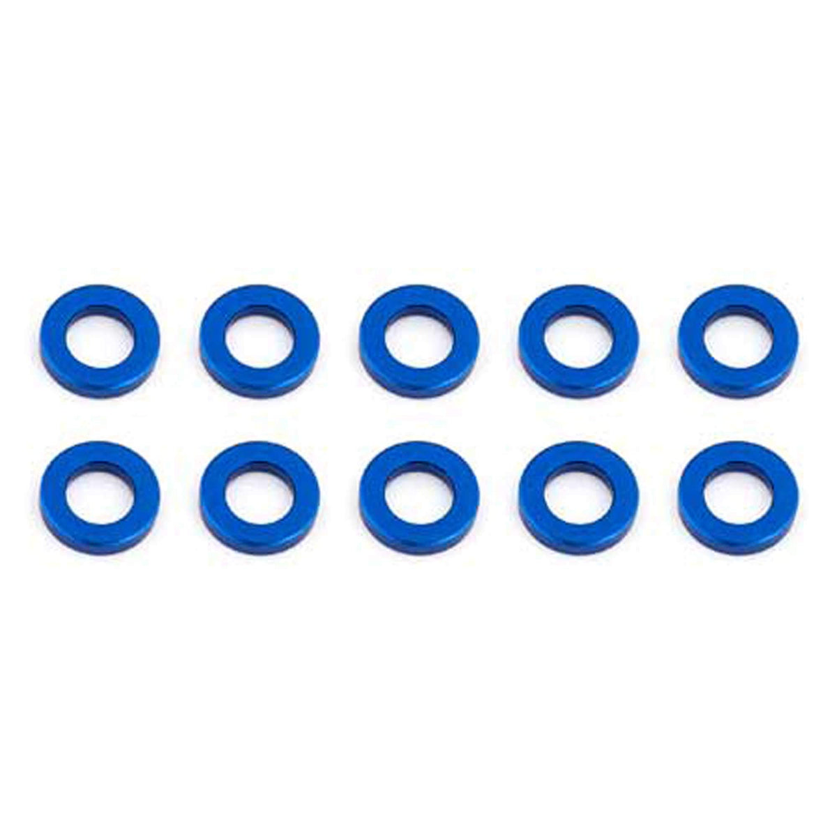 Team Associated 31382 Ballstud Washers, 5.5x1.0 mm, blue aluminum