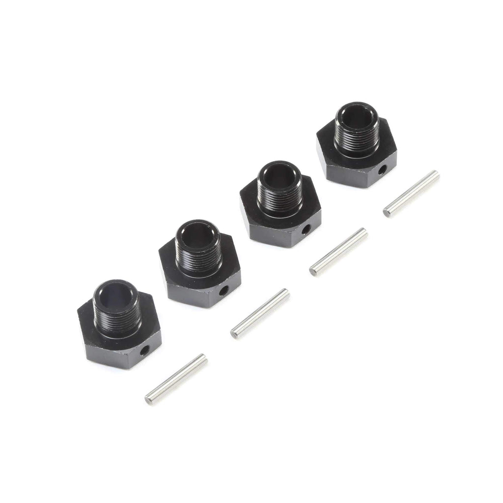 Losi LOS252077 20mm Wheel Hexes and Pins, BLK (4): 1/6 Super Baja Rey