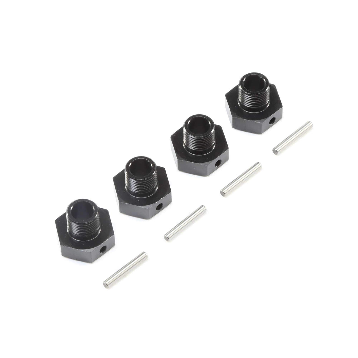 Losi LOS252077 20mm Wheel Hexes and Pins, BLK (4): 1/6 Super Baja Rey