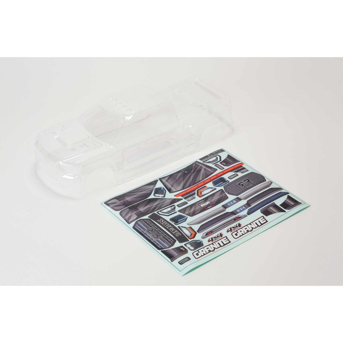Arrma 402308 Granite 4X4 Clear Body w/Decals And Window Masks