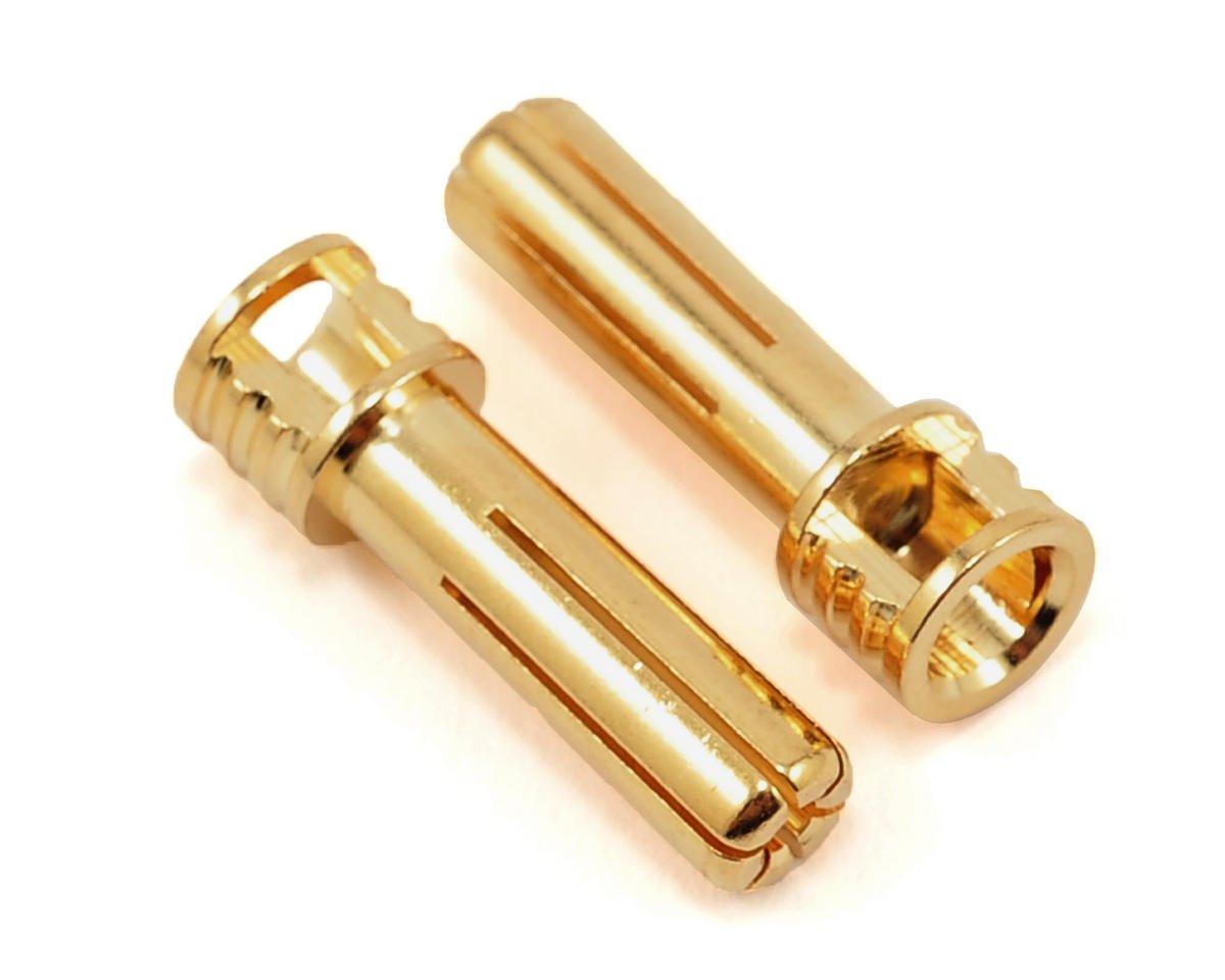 TQ Wire 2508 5mm Male Bullets Window Top (pr.) Gold 21mm