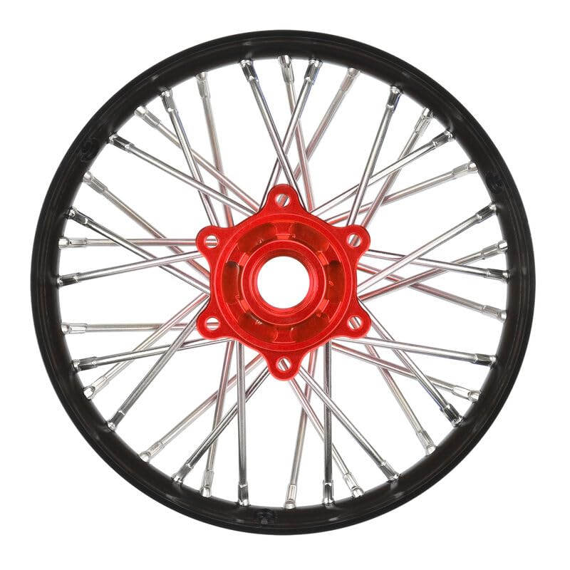 Pro-Line 283700T2 1/4 Pro-Spec Aluminum V2 Bead Rear Wheel, Black/Red: Promoto-MX