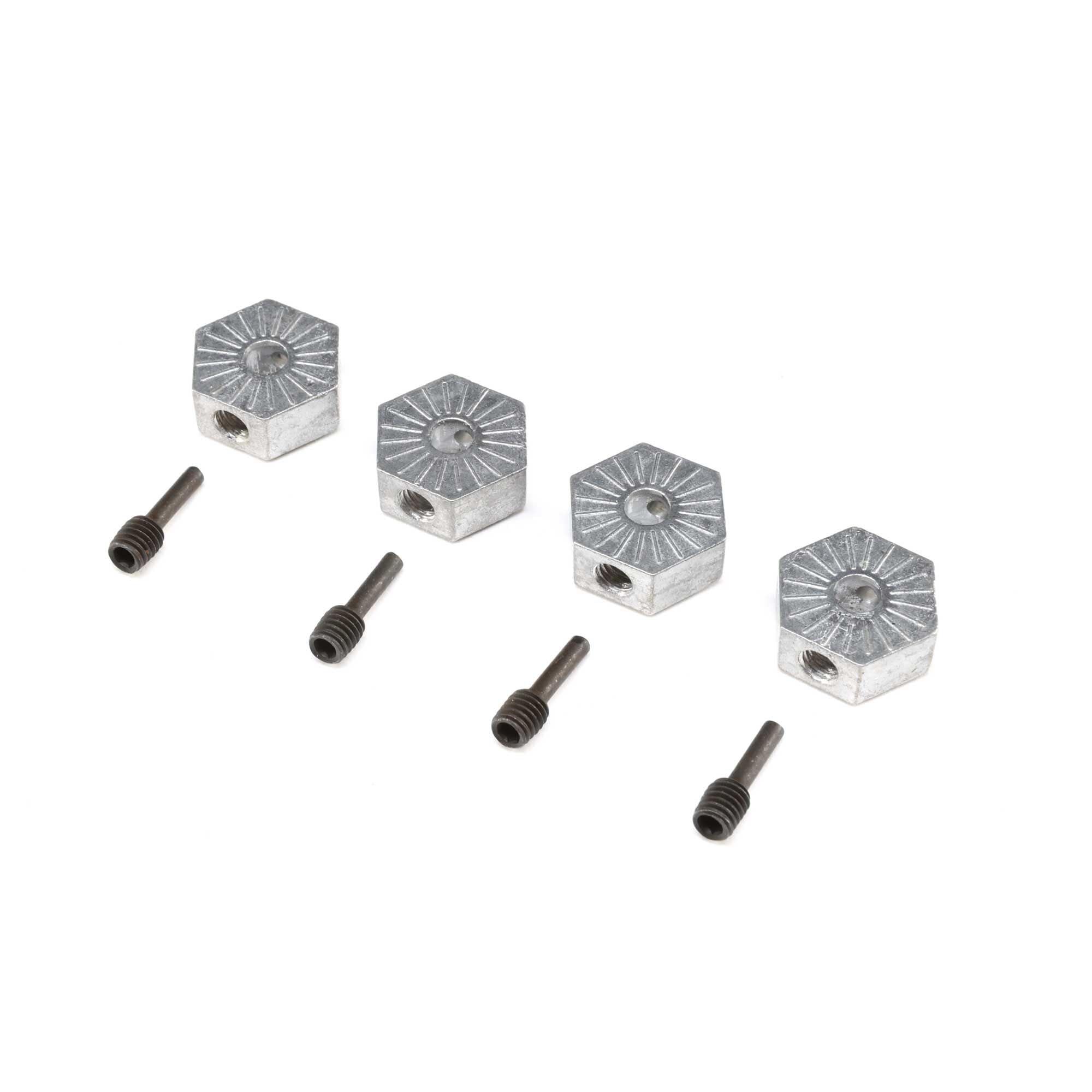 Losi LOS242053 17mm Hex Adapter w/screwpin (4): LMT