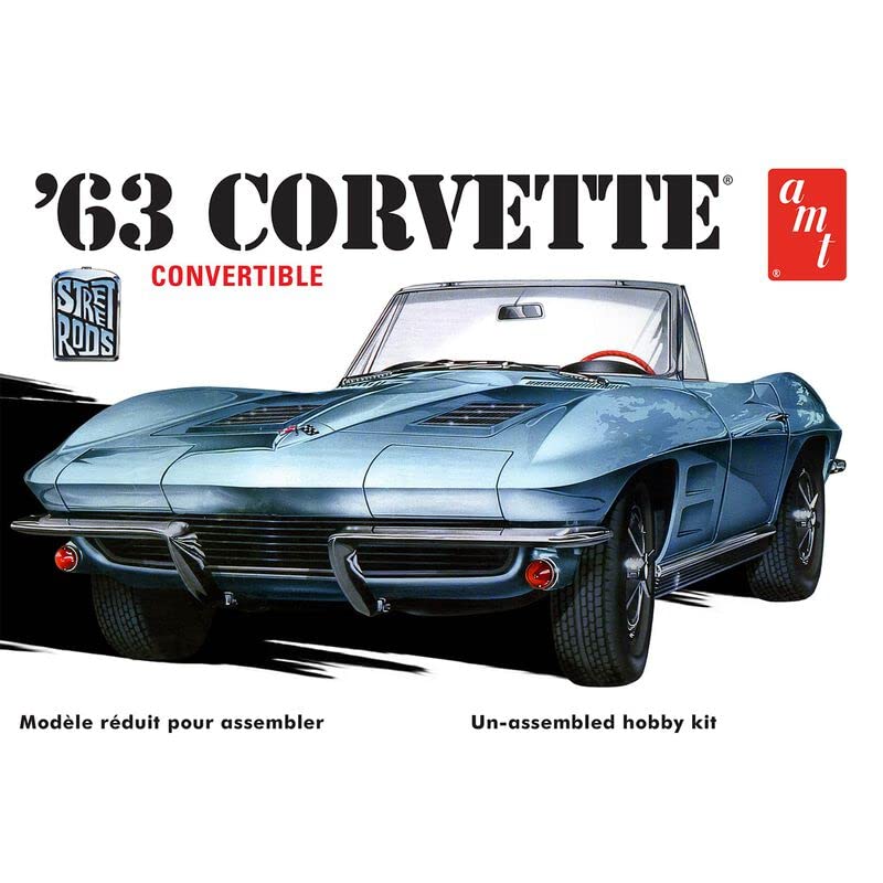 AMT 1335M 1963 Chevy Corvette Convertible 1/25 Model Kit