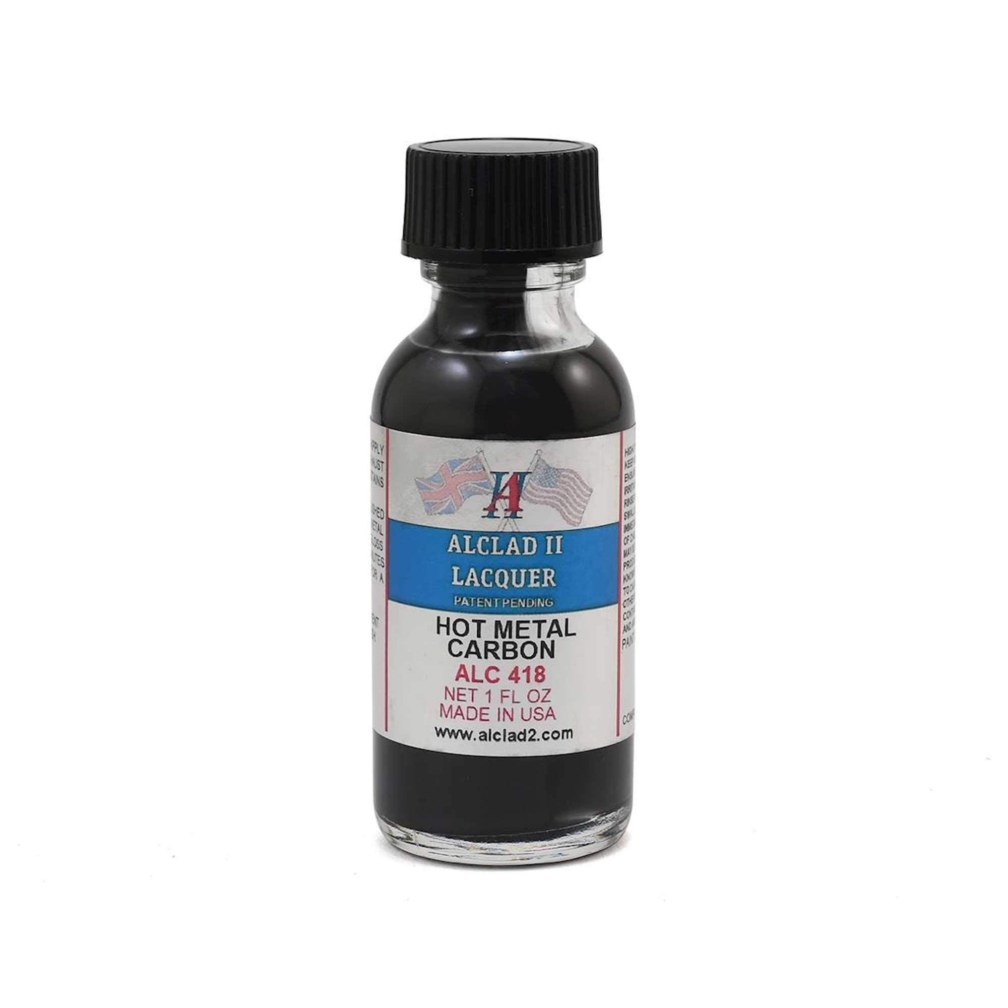 Alclad II 418 Hot Metal Carbon Lacquer Airbrush Paint 1 oz