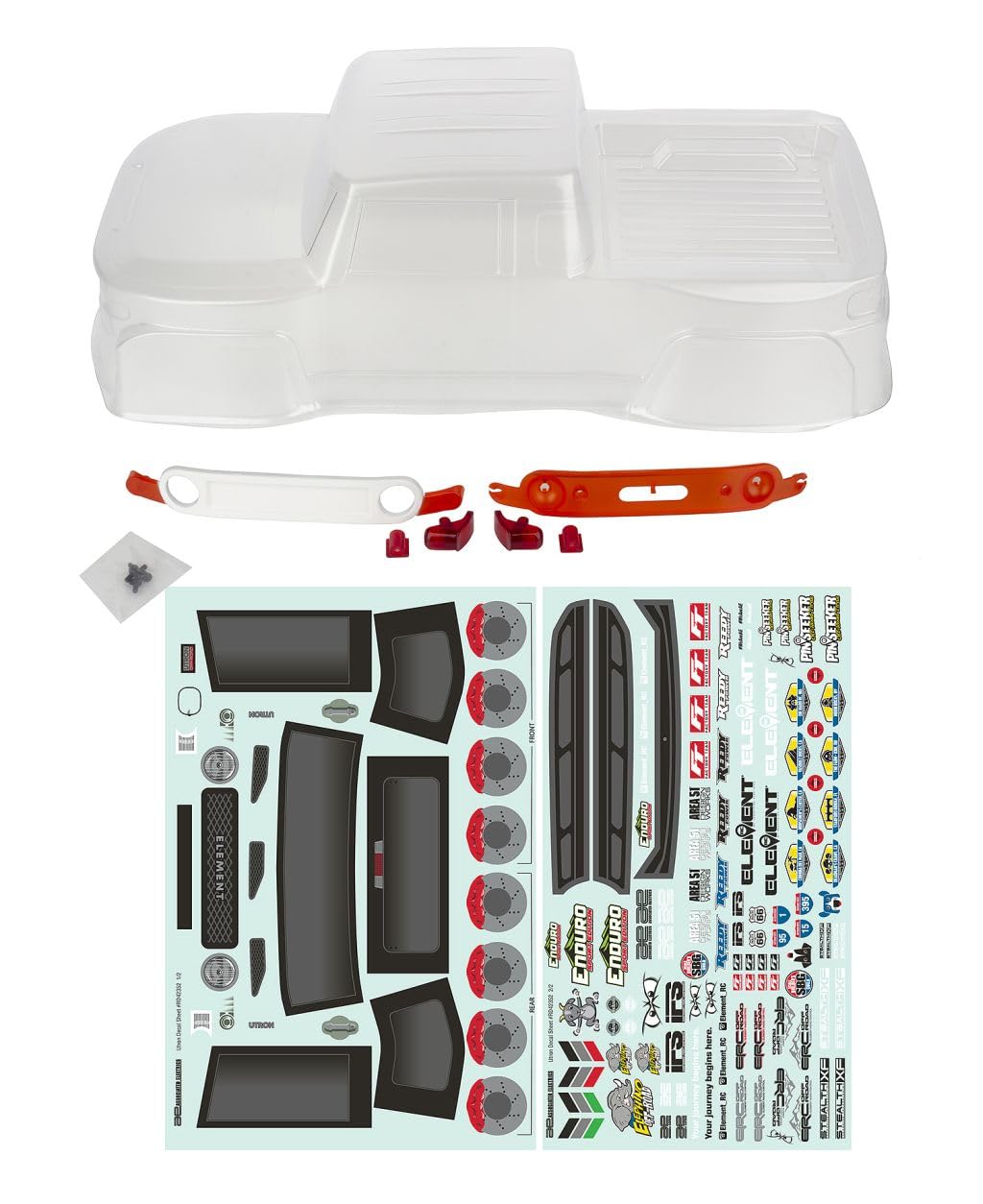 Team Associated 42351 Enduro SE, Utron Body Set, Clear