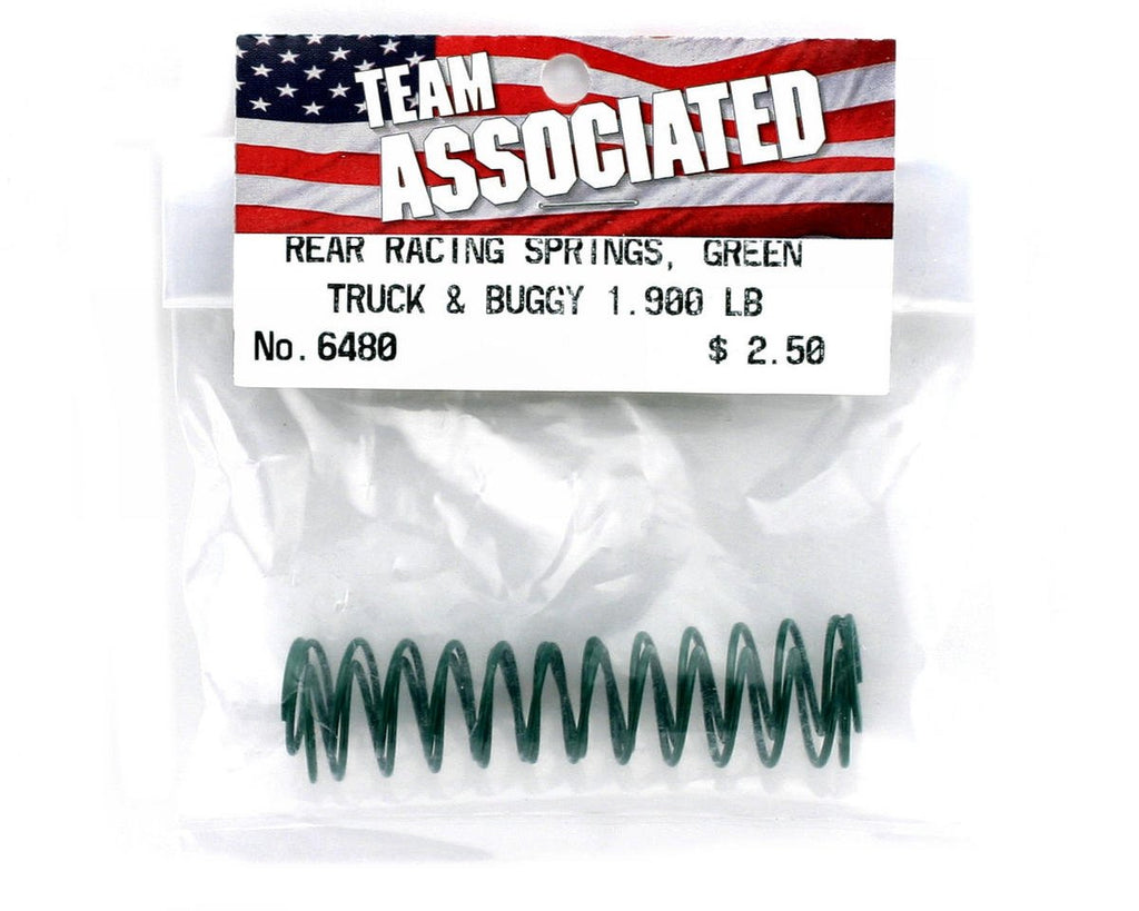 Team Associated 6480 Rear Shock Springs (2) Green/Soft