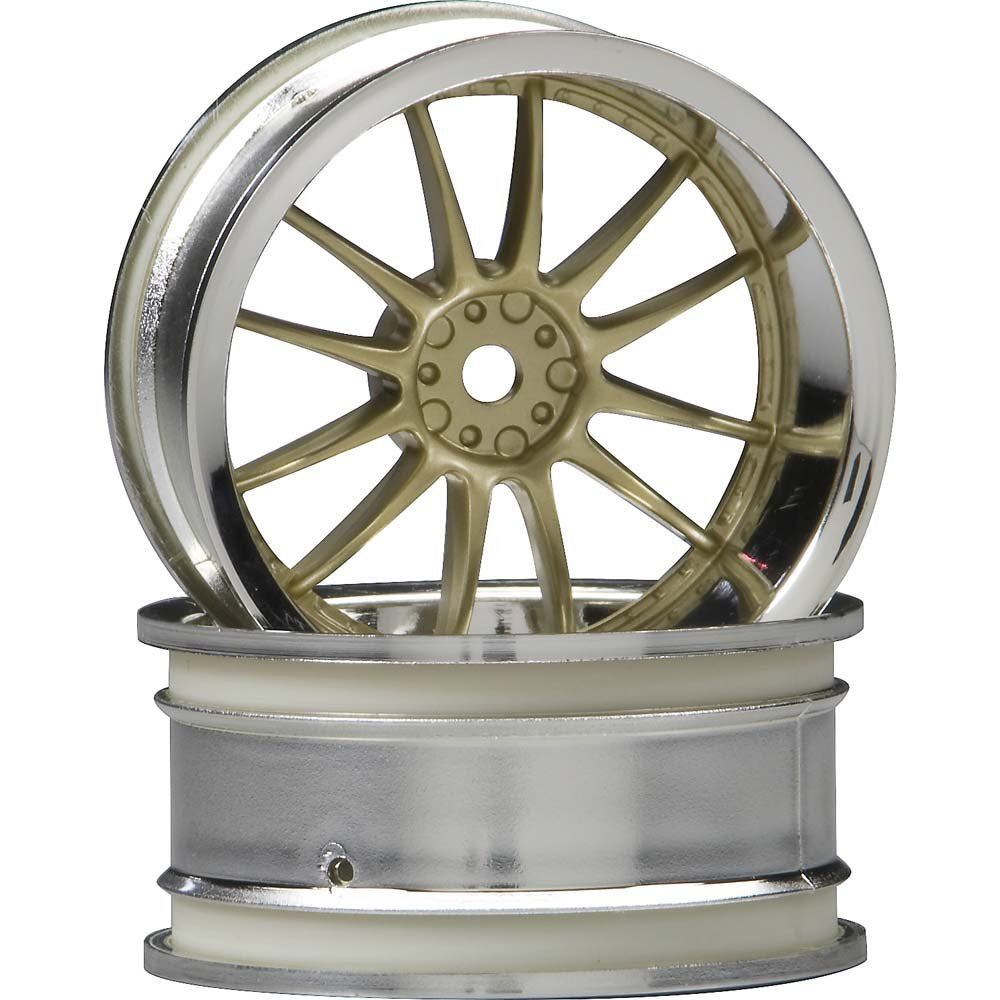 HPI Racing 3299 Work XSA 02C Wheel 26mm Chrome/Gold (9mm Offset)
