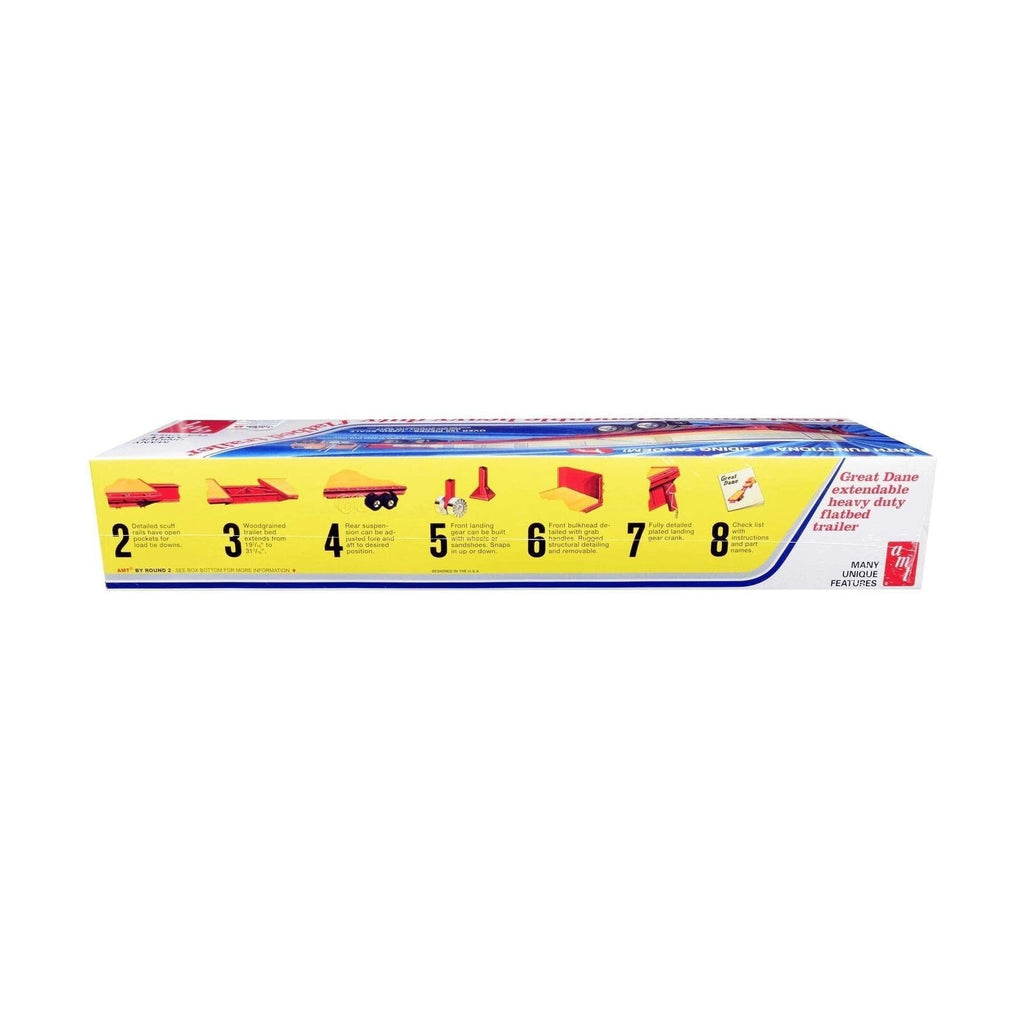 AMT 1111 1/25 Extendable Flatbed Trailer, Great Dane Model Kit