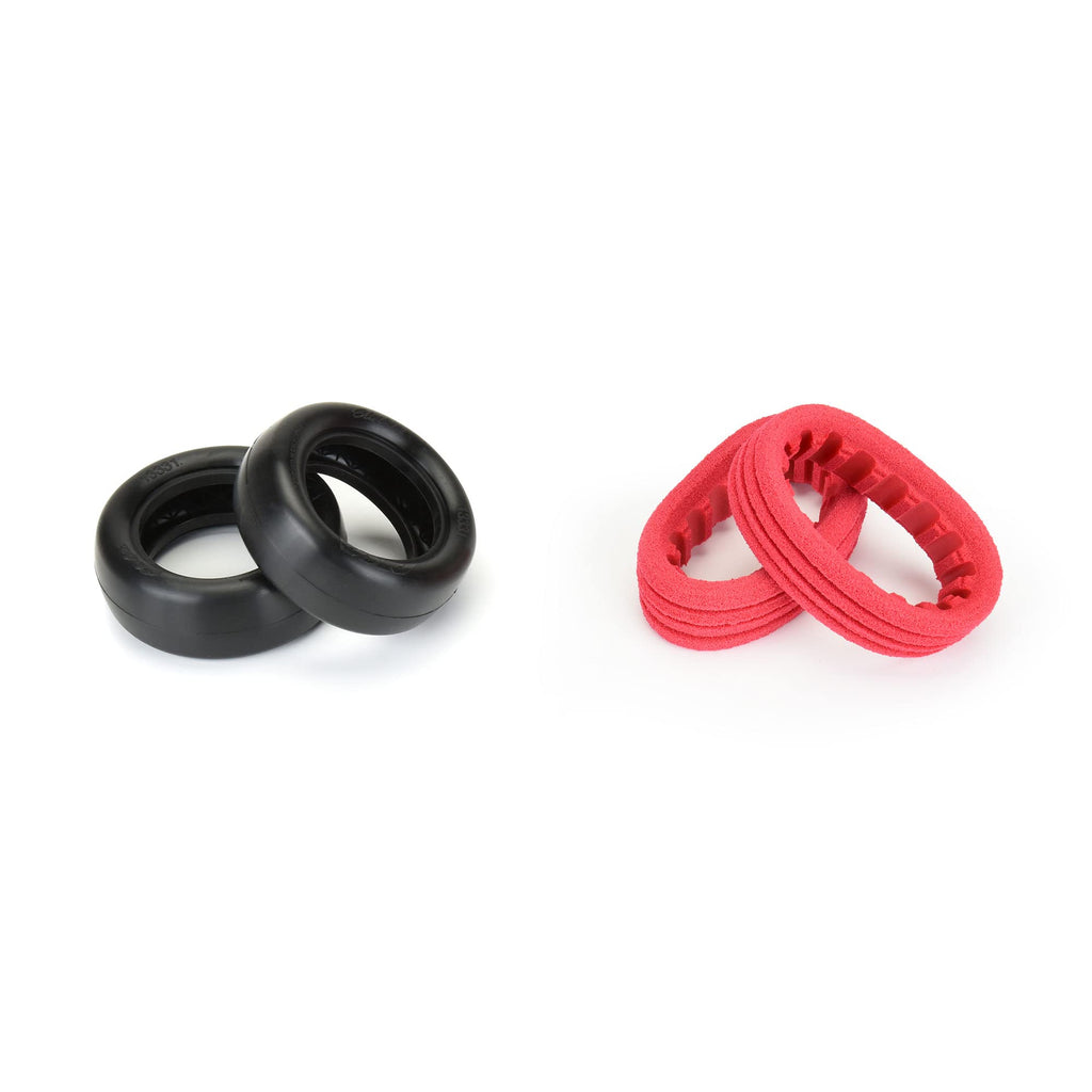 AKA 13331WR 1:10 Buggy Slicks 2.2 4WD Front, Red Inserts, Ultra Soft (2)
