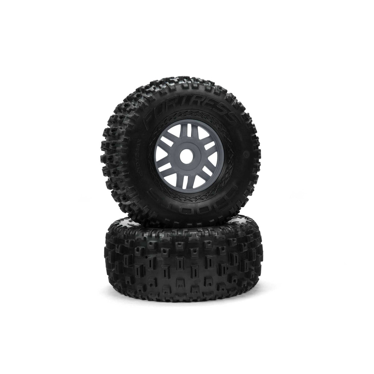 Arrma 550069 dBoots 'Fortress' Tyre Set Glued Gun Metal (Pair)
