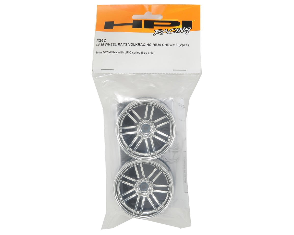 HPI Racing 3342 LP35 Wheel Rays Volk Rracing RE30 Chrome (2pcs)
