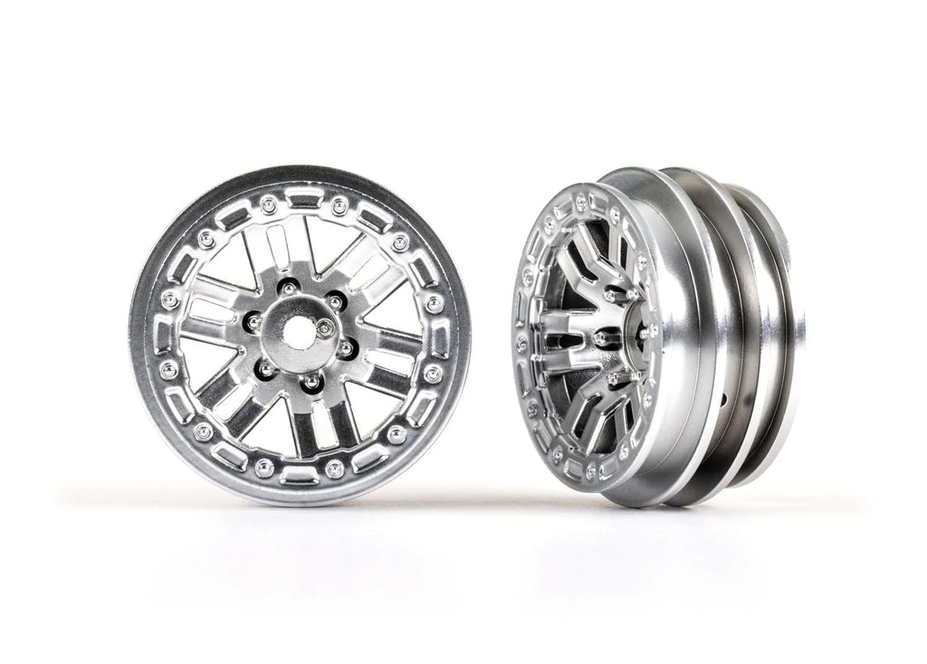 Traxxas 9768-SATIN Wheels, 1.0' (Satin Chrome) (2)
