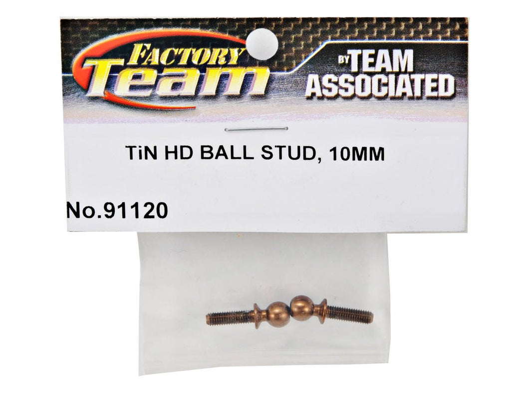 Team Associated 91120 Factory Team-FT TiN Heavy-Duty Ballstud/Ball-Studs (2) 10mm