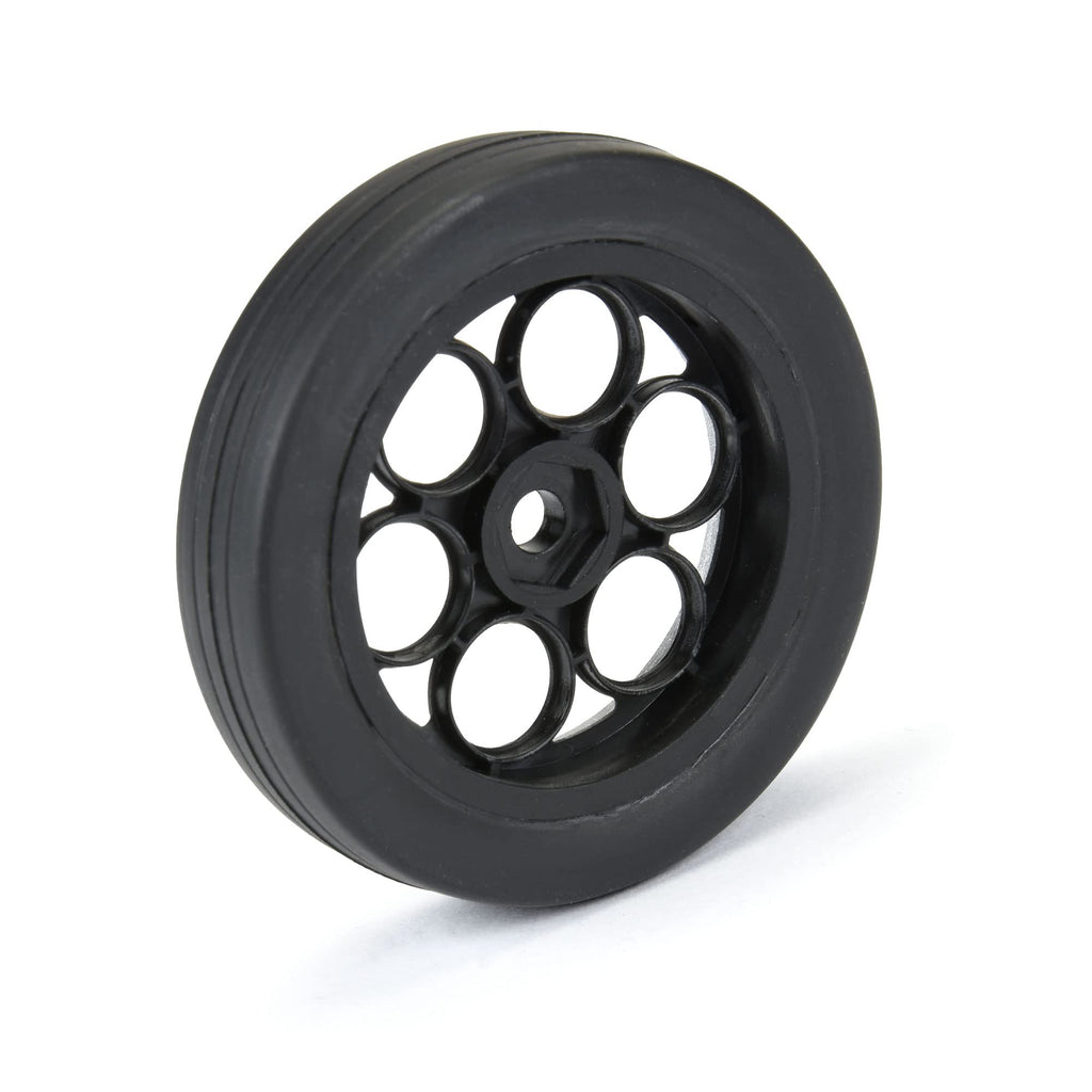 Pro-line Racing 1021910 1/16 Front Runner Front Tires MTD 8mm Black/Silver (2): Mini Drag