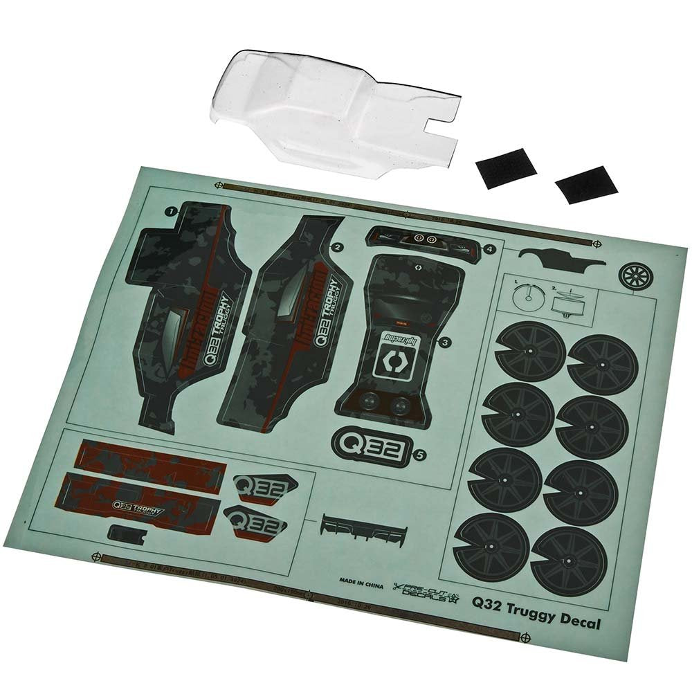 HPI Racing 120006 Q32 Trophy Truggy Body Clear
