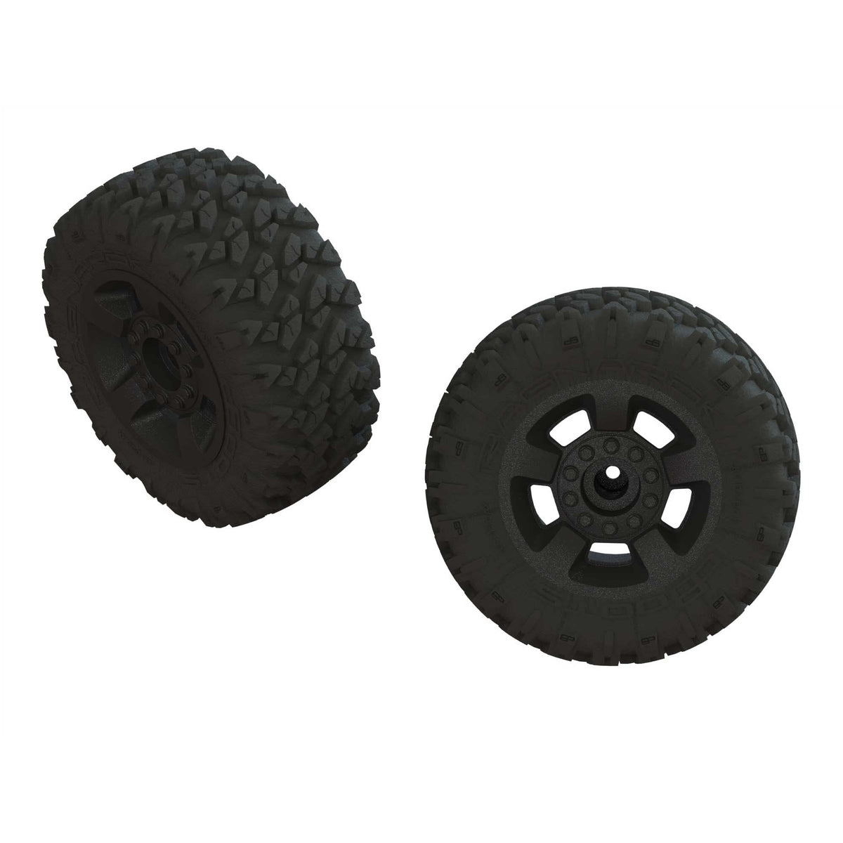 ARRMA AR550052 dBoots Ragnarok MT Tires Glued Black (2) – Big Rock 3S BLX