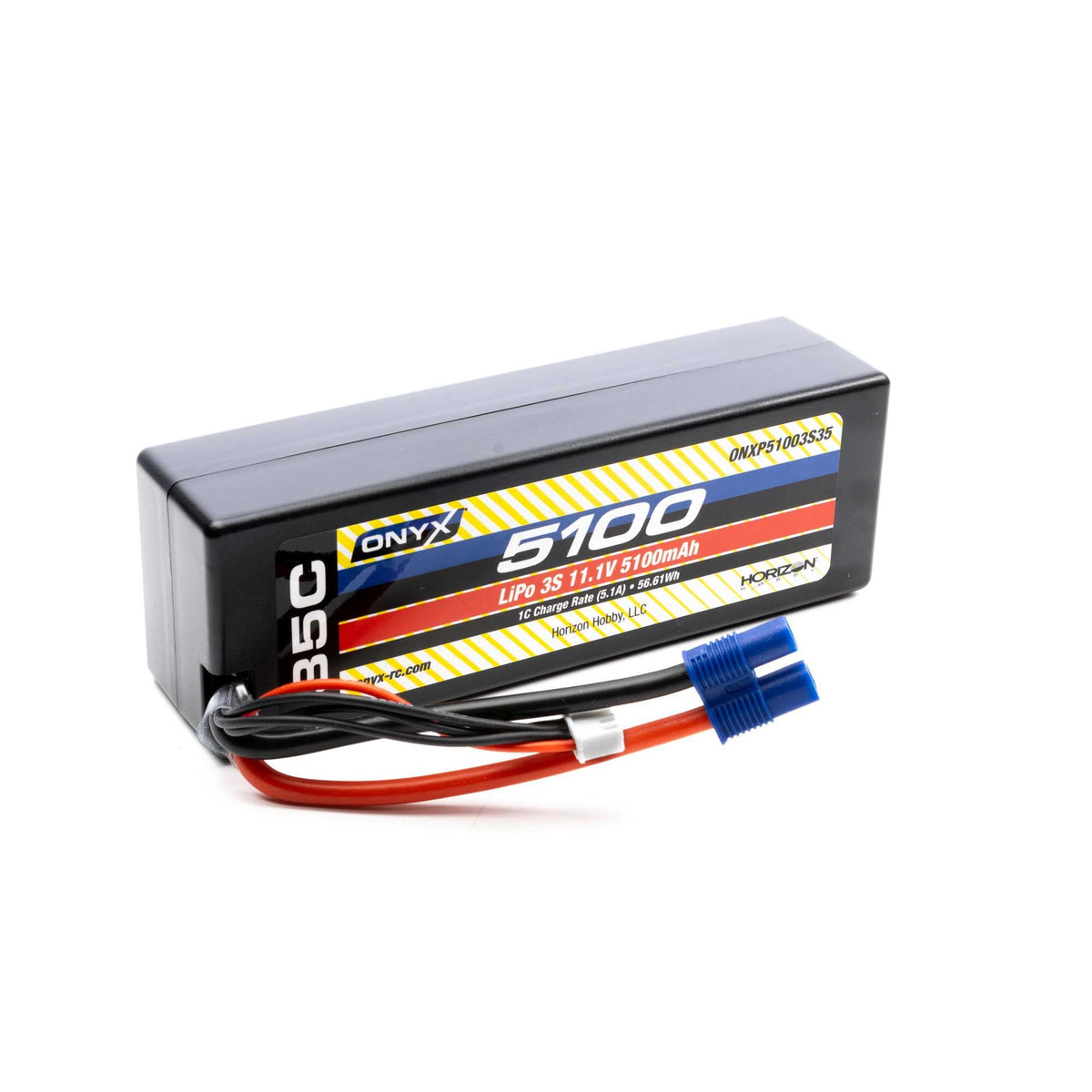 Onyx ONXP51003S35 11.1V 5100mAh 3S 35C LiPo Battery Hardcase: EC3