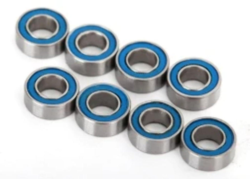 Traxxas 7019R Ball Bearings, Blue Rubber Sealed (4x8x3mm) (8)