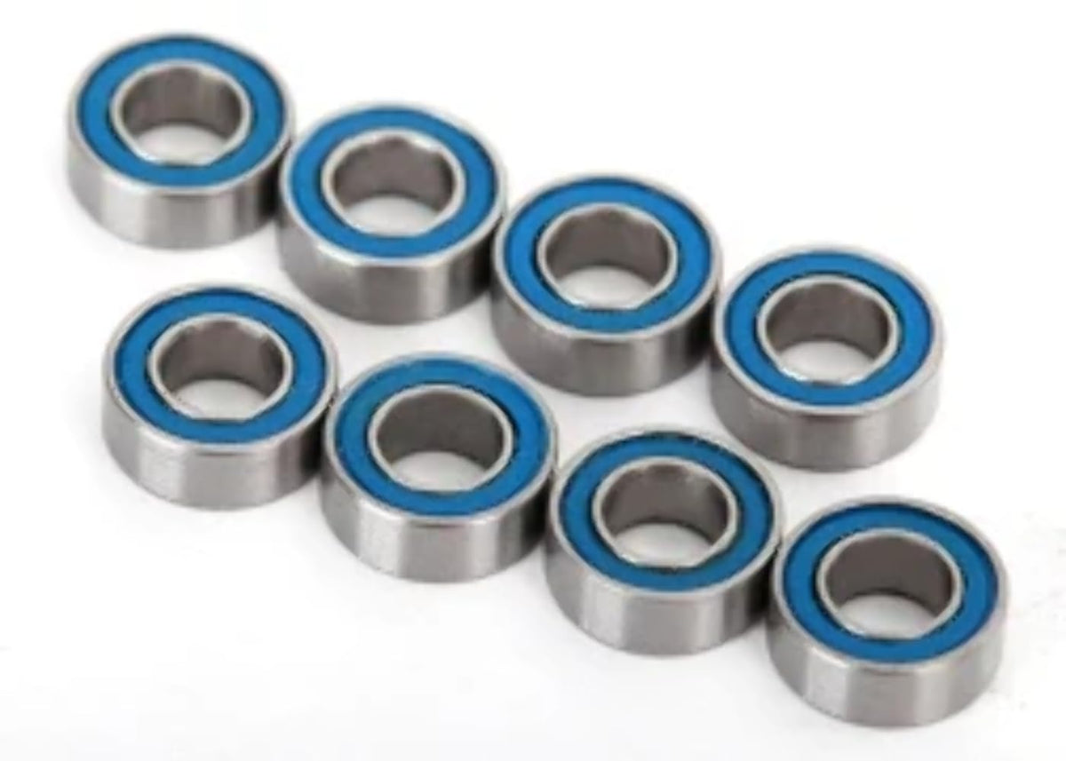 Traxxas 7019R Ball Bearings, Blue Rubber Sealed (4x8x3mm) (8)