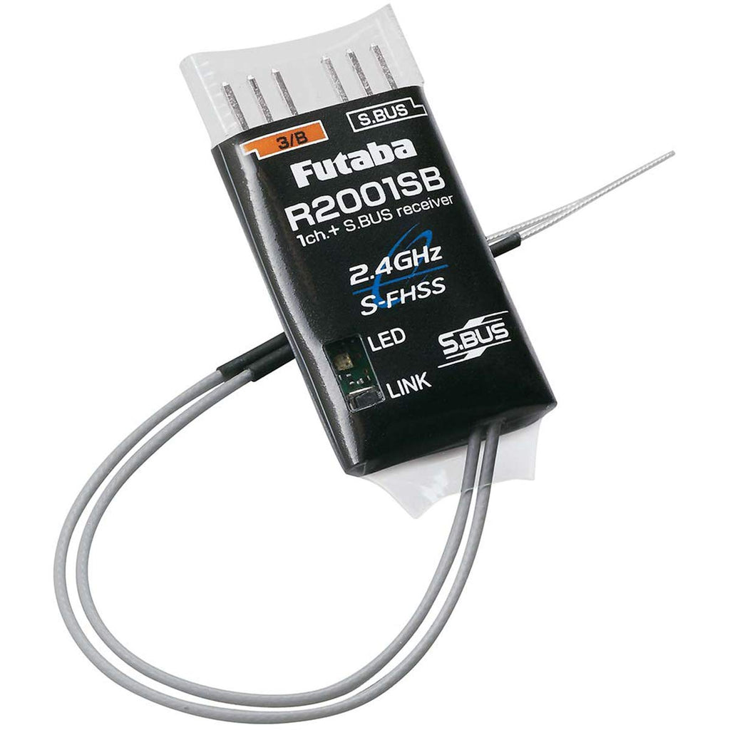 Futaba 01102243-3 R2001SB 2.4GHz S-FHSS S.Bus 1-Port Micro Receiver