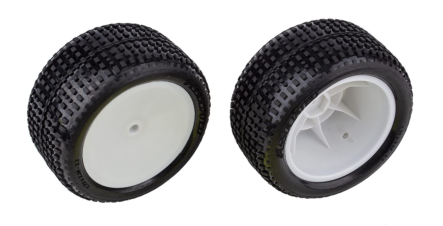 Team Associated 72019 RB10 RTR Rear Wheels and Tires, Mounted