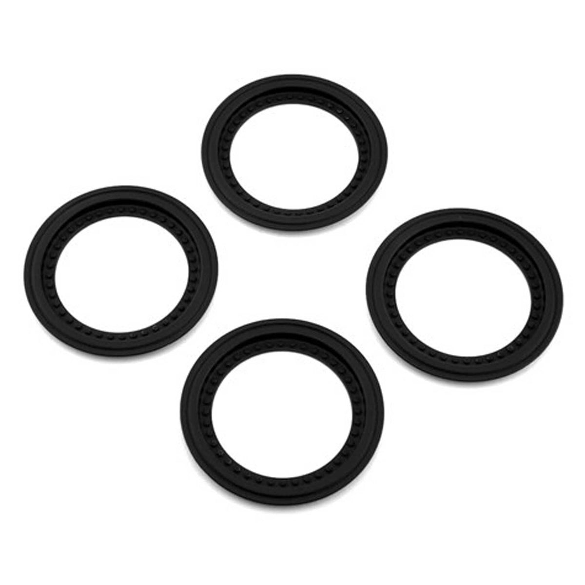 J Concepts JCO26512 Tribute Wheel Mock Beadlock Rings-glue-on(4pc)Blck