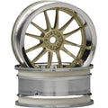 HPI Racing 3298 Work XSA 02C Wheel 26mm Chrome/Gold (6mm Offset)
