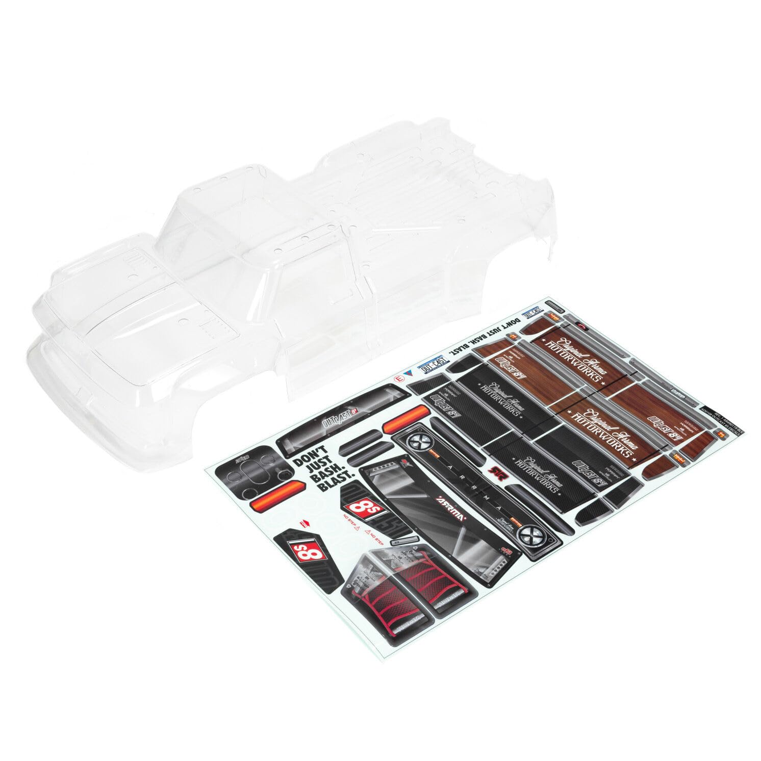 Arrma 409006 Outcast 8S Clear Bodyshell (Inc. Decals)