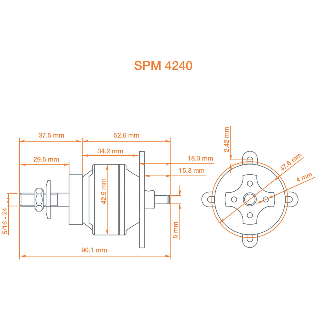 Specktrum SPMXAM4675 Avian 4240-1000Kv Outrunner Brushless Motor