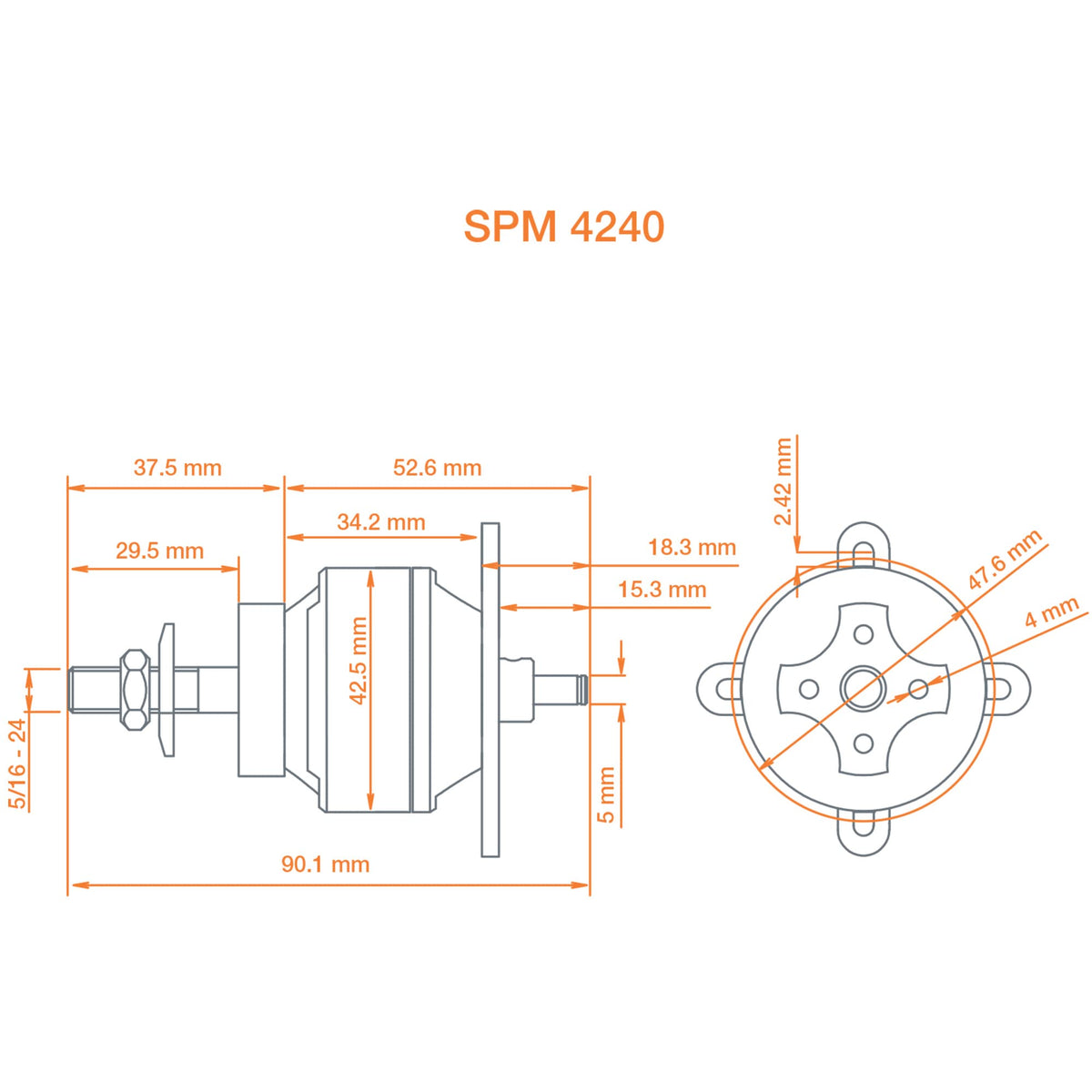 Specktrum SPMXAM4675 Avian 4240-1000Kv Outrunner Brushless Motor