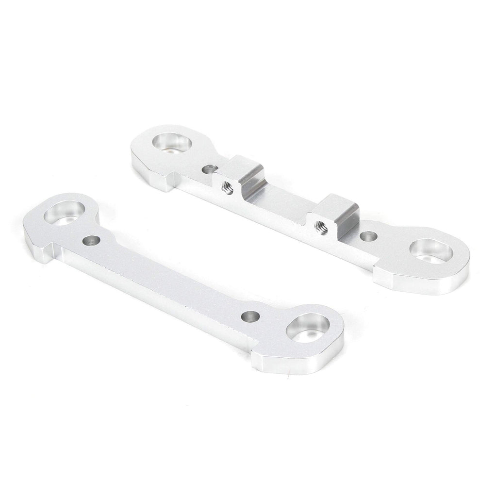 Losi LOS254029 Silver-Aluminum Rear Hinge Pin Braces(2): 1/5 Monster Truck XL