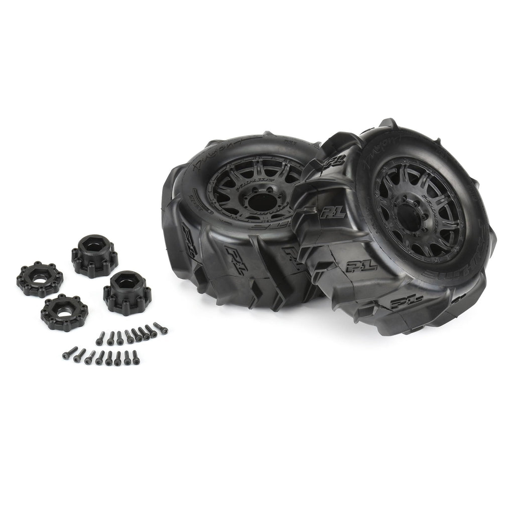 Pro-Line 1019210 Dumont 3.8" Paddle MTD on Raid Black 17mm F/R