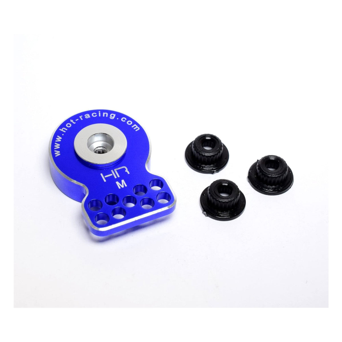 Hot Racing SHS88M Blue CNC Aluminum Servo Saver Medium: KO/Sanwa/JR/HiTec/Futaba