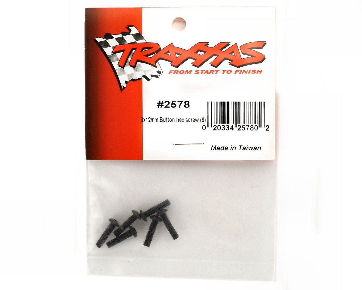 Traxxas 2578 Button-Head Screws (6) 3 x 12mm