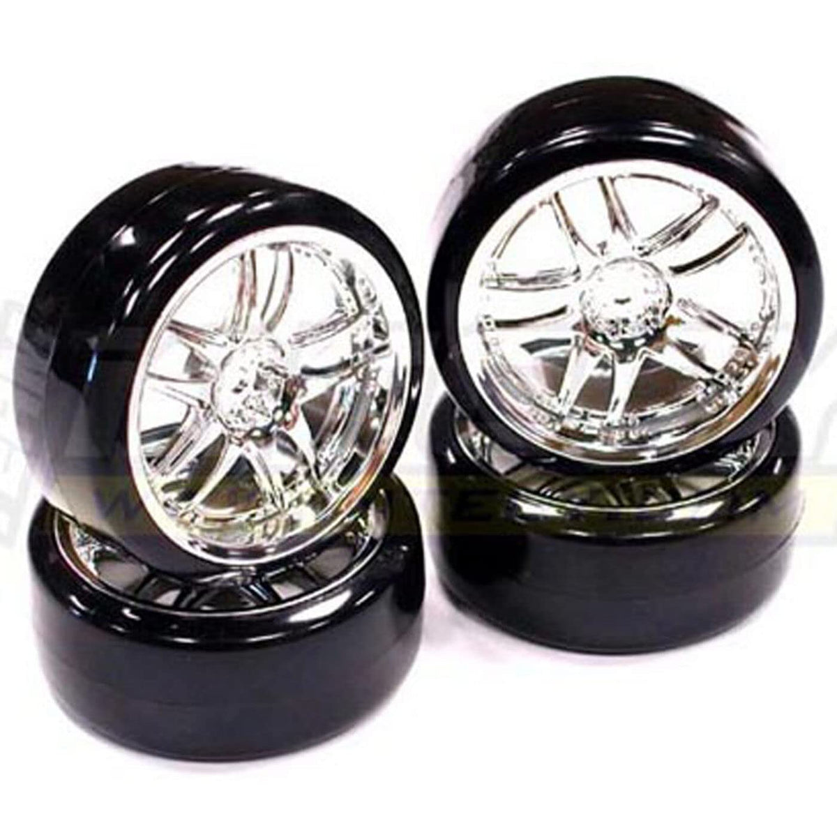 Integy C23240 Type III Complete Wheel/Tire Set Drift Racing (4)