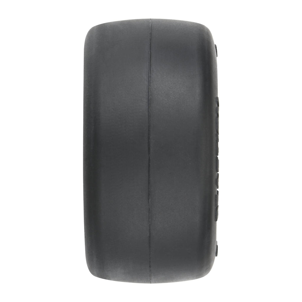Pro-line Racing 1021810 1/16 Reaction Rr Tires MTD 7mm Blk/Sil:MiniDrag(2)