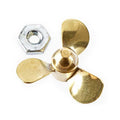 Dumas 3133 3 Blade Brass Right Hand Prop 1" dia: 1/8" Shaft